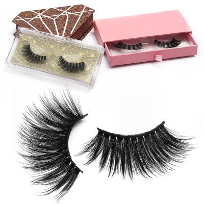 China Wholesale Natural Soft High Quality 25MM Long Fluffy Eye Lashes Fake Mink Eyelashes Private Label for sale