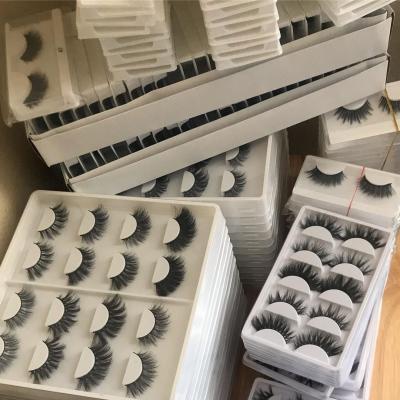 China Wholesale Vegan Strip Full Thick 3d Mink Lashes Really With Custom Box 100% Fake 3d Mink Eyelashes Seller for sale