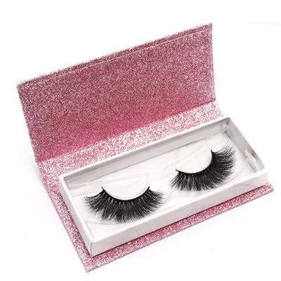 China 100% natural soft handmade strip lashes wholesale 5d mink eyelashes with custom package for sale