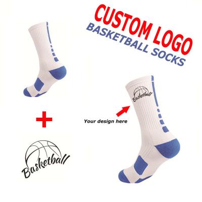 China Breathable Warm Custom Socks Custom Made Crew Basketball Socks for sale