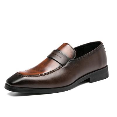 China Wholesale Customized Massage Big Size Men Fashion Casual Dress Shoes Men's Slip-On Stylish Shoes for sale