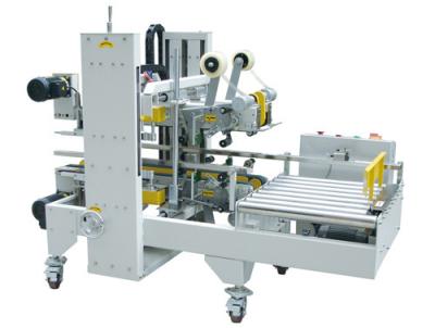 China Semi Auto Side And Corner Carton Box Sealing Machine For Foodstuff Industries for sale