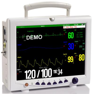 China Bedside / ICU Sinnor SNP9000J 12 Inch Touch Screen ECG Multiparameter Patient Monitor for sale