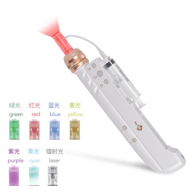 China Wrinkle remover new 3 in 1 Mini Water Mesotherapy Injector with 7 lights Derma nano Pen Electric Microneedle Pen for sale