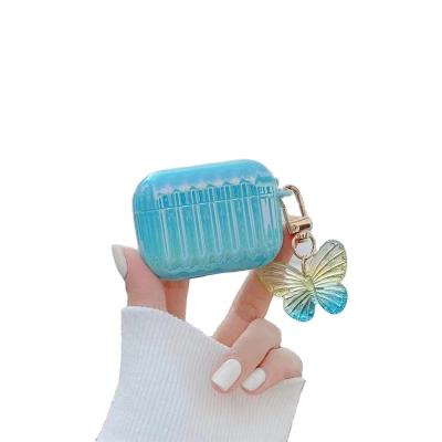 China Shockproof Cover For Airpods Pro Colorful Butterfly Raindrop Airpods Pro Pendant Wireless Headphone Case for sale