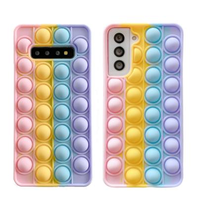 China Anti-drop For Samsung S21 Phone Case S20ultra Rainbow A72/51 Bubble A71 Pioneer Pioneer A12 Silicone Case for sale