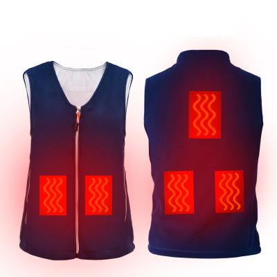 China USB Winter Men's Electric Thermal Vest Fever Heating Jacket Outdoor Infrared Windproof Waistcoat Heated Warm Vest Waistcoat for sale