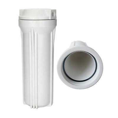 China Outdoor Household Purify Water 10 Inch 500L/Hour Plastic White Water Filter Housing for sale