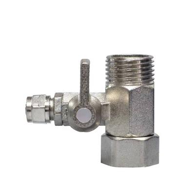 China Shanghai Home High Quality Service Office Restaurant Hotel RO Feed Water Adapter Nipple 1/4 Zinc Alloy Ball Valve for sale