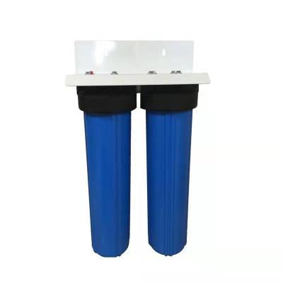 China 20 Inch Outdoor Big Blue Two Stage Filter Water Purifier Pre House Filter Home Housing Machine for sale