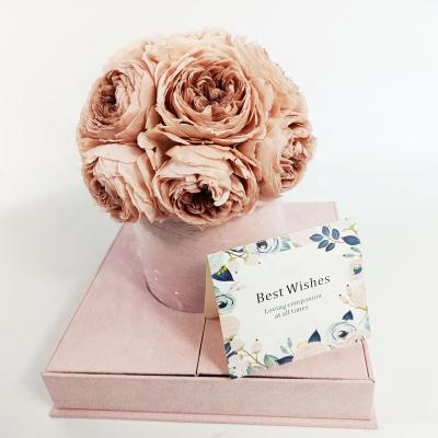 China Durable Preserved Sumflora Rose Handmade Preserved Flower Rose Diameter 5-6 Cm Forever Rose Preserved Rose In Box for sale