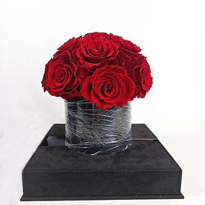 China Sumflora Preserved Roses New Product A Grade Home Velvet Gift Box Wholesale Preserved Roses For Gift for sale