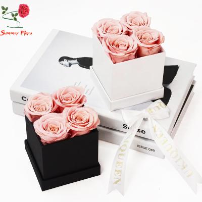 China Fashional Sumflora Preserved Roses Mini Romantic Preserved Flower Gift Packing Preserved Roses For Party Valentine's Day Gift for sale