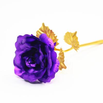 China Gold Foil Sumflora 2020 New Arrivals Artificial Flowers 24k Gold Rose For Christmas Gifts for sale