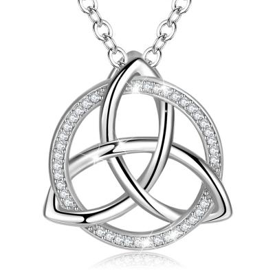 China Fashion Merryshine Fashion 925 Sterling Silver Jewelery Celtic Knot Pendant Necklace for sale