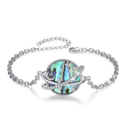 China Merryshine FASHIONABLE 925 Sterling Silver Abalone Shell Fashion Adjustable Bracelets For Women Jewelry for sale