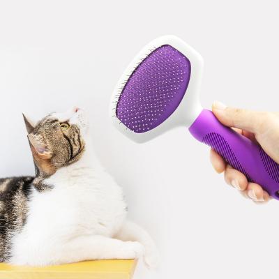 China Viable Pet Grooming Needle Comb Shedding Hair Remove Accessories Cat Supplies Protective Pet Hair Brush Slicker Massager Tool Dog for sale