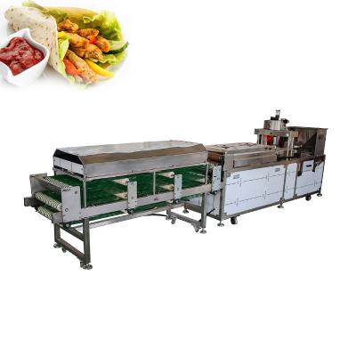 China 304 Stainless Steel 1000pcs/Hour Tortilla Production Line With PTFE Belt for sale