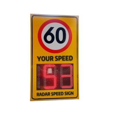 China Radar Speed Detection Board Speed Feedback Sign With Solar Panel for sale