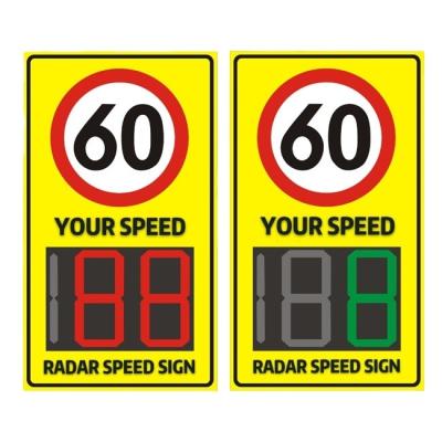 China Digital Flashing Slow Down Road Speed Limited Sign Dynamic Radar Speed Display LED Signs for sale