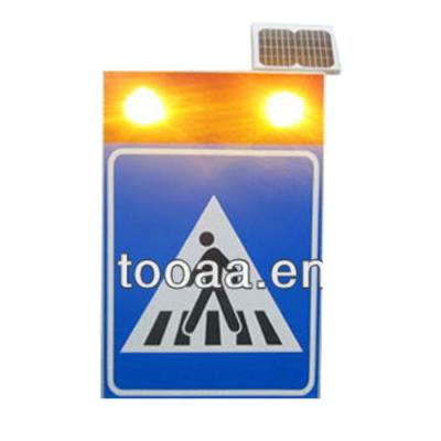 China Intelligent Solar Infrared Sensor Zebra Crossing Warning Light for sale