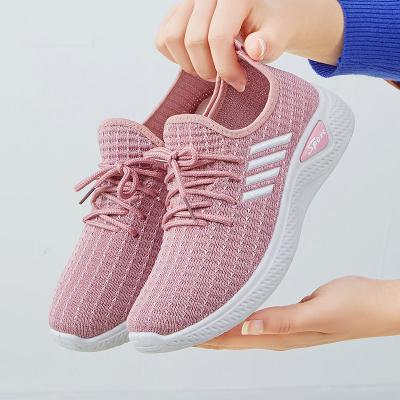 China Fashion Trend Korean Low Top Lace Latest Design 2021 Ladies Sports Shoes Flat Casual Shoes For Women for sale