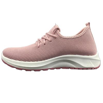 China Fashion Trend Wholesale Women Casual Breathable Flight Knitted Sneakers Lightweight Fashion Single Shoes for sale