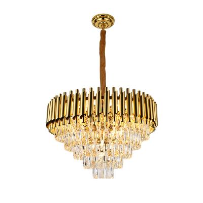 China Modern Luxury Style Crystal Gold Chandelier Morocco Pendant Light for sale