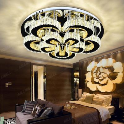 China Designer Custom Fancy Gold Round Contemporary Luxury Modern LED K9 Crystal Chandelier Lamp Lights for sale