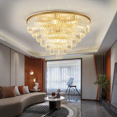 China New Home Decorative Modern Led Ceiling Lights K9 Crystal Chandelier Pendant Light Outdoor Mounted Chandeliers Fixture Hotel Lights Outdoor Gold for sale