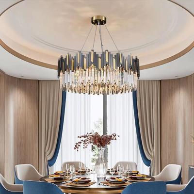 China Customized Modern Luxury Modern Chandelier Lamp E14 Chrome Chandelier Lamp Stand Modern Crystal Chandeliers for sale