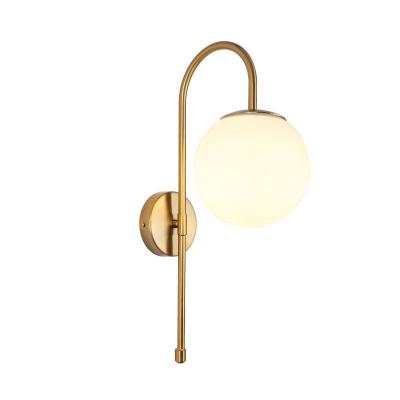 China Nordic Products Modern High Quality Gold Glass Ball Wall Lamp for sale