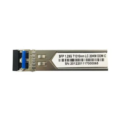 China FTTX Wire 1.25G SM DDM ER 20KM SFP Dual Module Single Mode 1310nm for sale