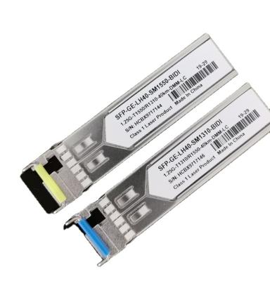 China FTTX Network Wire 20 40 80 120 Kilometer LC Simplex Fiber 1310nm 1550nm DDM 1.25G SFP Single Mode for sale