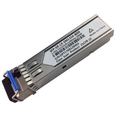 China FTTX Network Simplex Wire 1.25G BIDI LC Tx1310 Rx1490 DDM Optical Transceiver SFP 20KM for sale