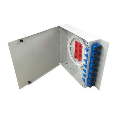 China FTTH 16 Core Optical Distribution ODB Metal FTTH Terminal Box With SC Adapter for sale