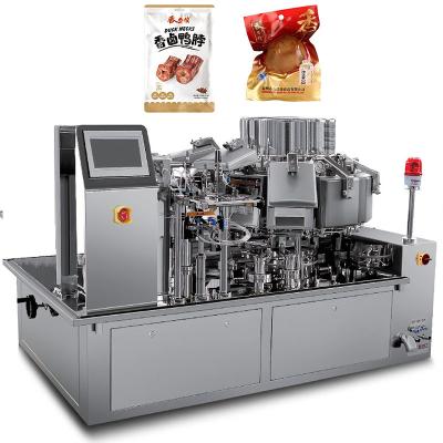 China High Speed ​​Automatic Food Premade Pouch Frozen Food Meat Chicken Egg Leg Gas Vacuum Rotary Doypack Packing Machine for sale