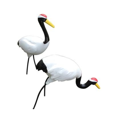 China China Realistic Red-Crowned Crane Window Display Prop Fiberglass Sculpture for sale