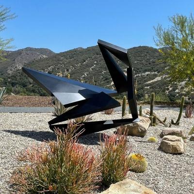 China Minimalist Customize Abstract Stainless Steel Marler Miner Sculpture For Garden In California for sale