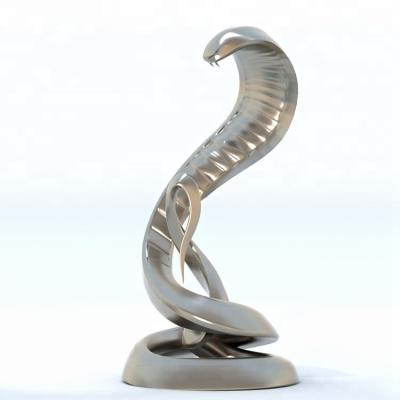 China Forged Europe Stainless Steel Snake Sculpture For Interior Home Decoration for sale