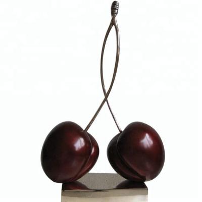 China Europe Metal Painted Cherry Sculpture For Interior Home Decoration for sale