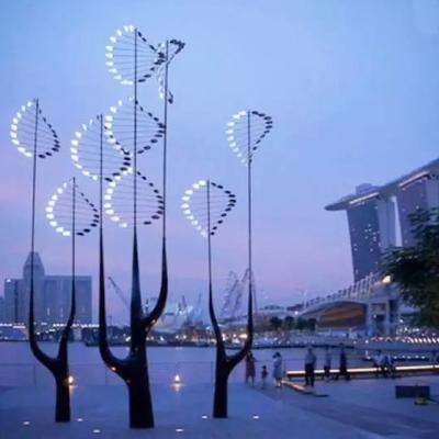 China Outdoor Kinetic Wind Sculpture New Wind Sculpture Tree Design for sale