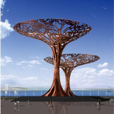 China Europe popular new corten steel tree sculpture design for decoration for sale