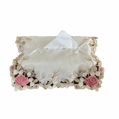 China Lufu Washable Tissue Box Napkin Holder Tissue Box Lid Cabric Cectangle Tissue Box Cover Christmas Space Valentine Business OEM for sale