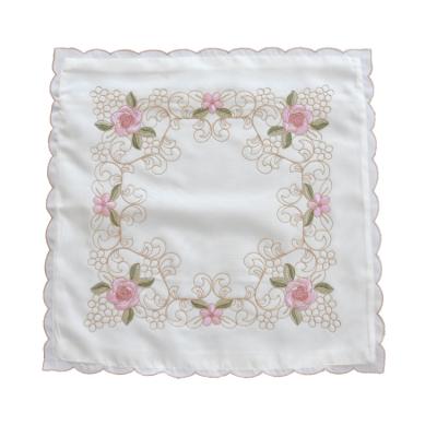 China Lufu Satin Anti-static Beige Color Embroider Line Luxury Embroidered Pillowcase Pillow Block Backing Pillow Cushion Cover for sale