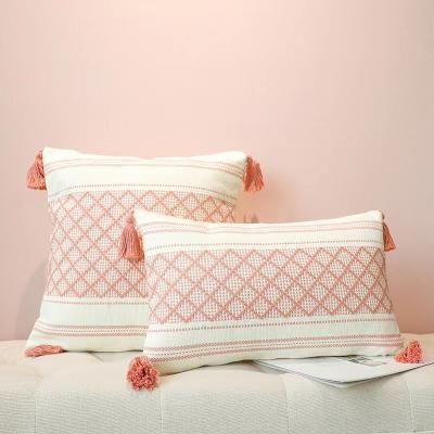 China Polyester Square Cotton Woven Pillow Case Anti-Static Customized Throw Pillow Covers For Home Decor for sale