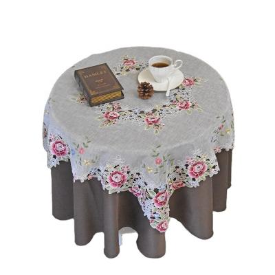 China Lufu tablecloths caster color embroidery coffee table runner disposable table runner luxury elegant wedding tablecloth for sale