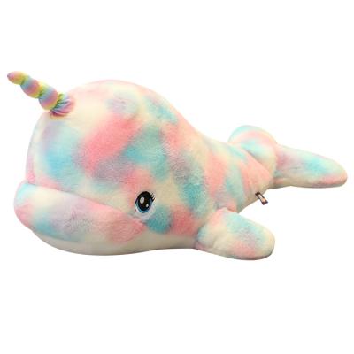 China Plush Best Made Funny Stuffed Toys Animal Pillow Colorful Whales Plush Toy for sale