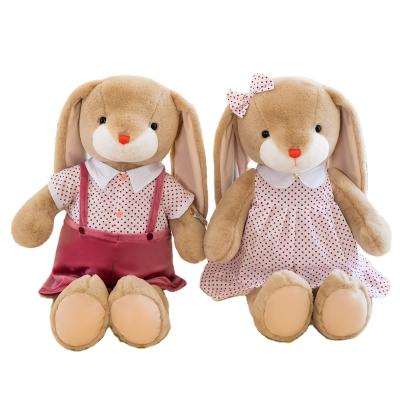 China Wholesale Custom Plush Animal Stuffed Big Soft Long Eared Rabbit Ears Rabbit Plush Toy for sale