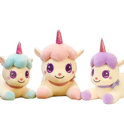 China Wholesale Plush Custom Stuffed Unicorn Plush Toys Magical Unicorn Lying Down for sale